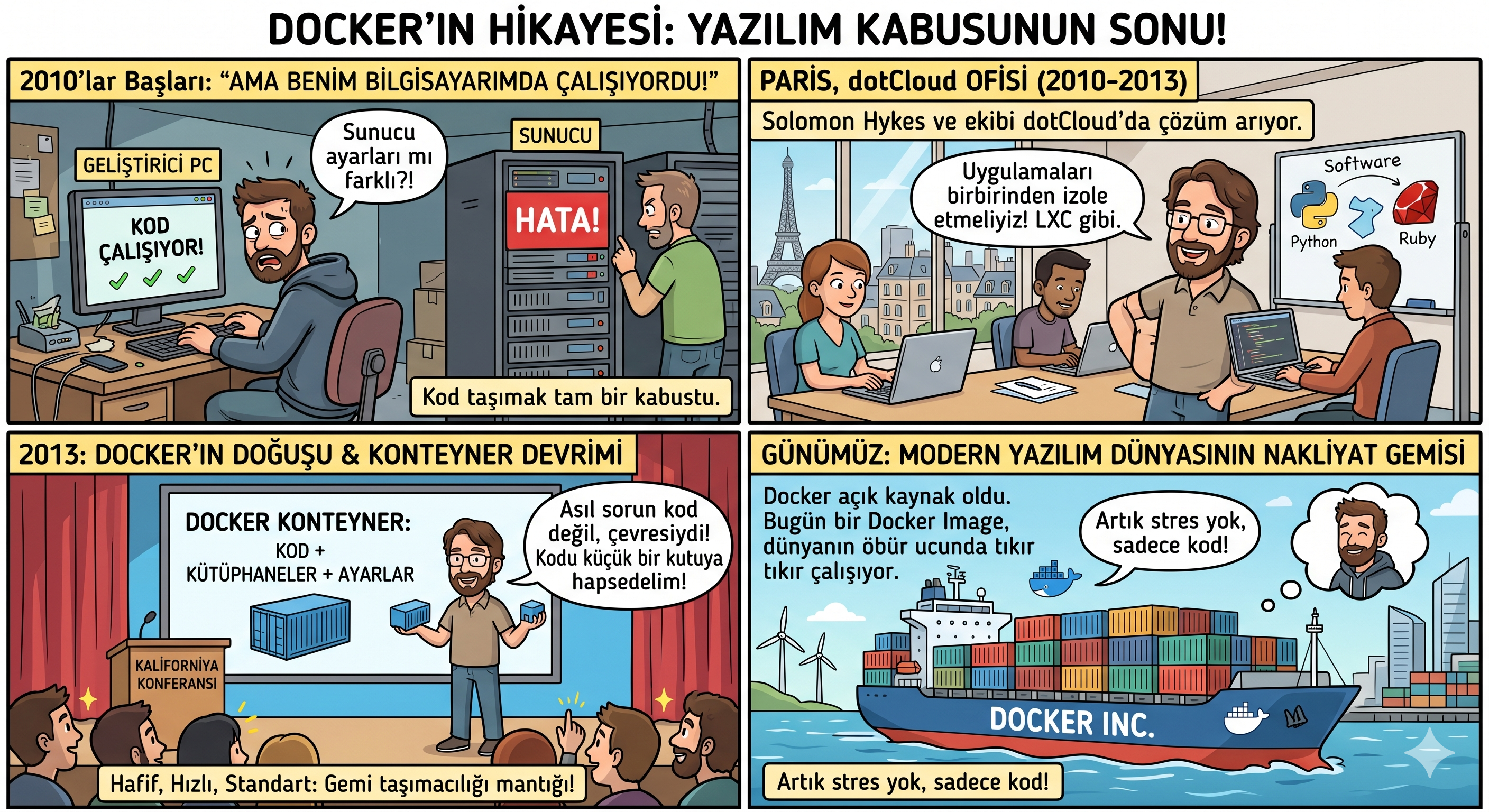 Konteynerlerin Doğuşu: Docker'ın Hikayesi